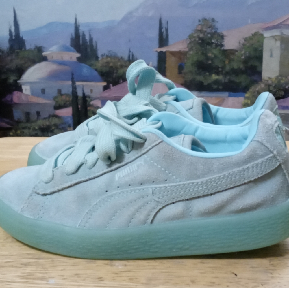 PUMA Classic 🏃 “Suede Classic Ice Mix“ Size 1.5C Child👦,Like🆕new!Gift It.🎁 - Picture 9 of 16